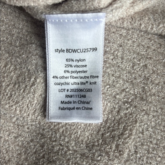 Barefoot Dreams CozyChic Ultra Lite Lounge Top in Chai Size 3X NWT - Picture 6 of 7